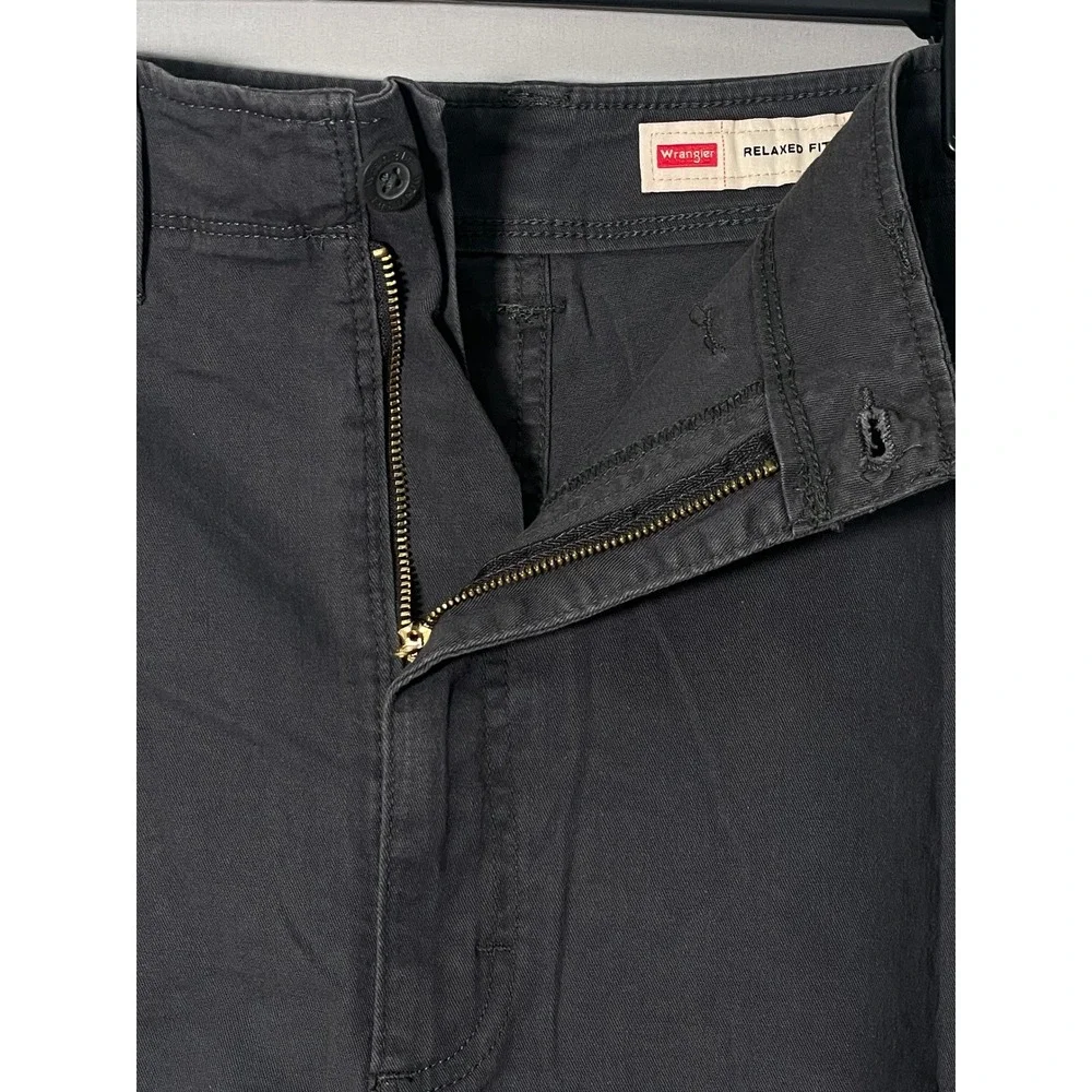 Wrangler Mens Relaxed Fit Cargo Shorts Dark‎ Gray Cotton Twill Size 46